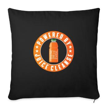 Propulsé par Juice Cleanse - Housse de coussin décorative 45 x 45 cm - noir - Devant
