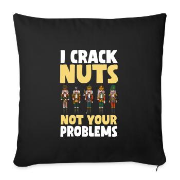 Nussknacker Spruch - Sofakissenbezug 45 x 45 cm - Schwarz - Vorne