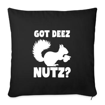 Funny Squirrel Lover T-shirt - Sofa pillowcase 17,3'' x 17,3'' (45 x 45 cm) - black - Front