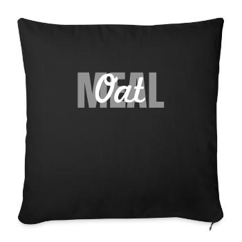 Oatmeal Font Design - Sofa pillowcase 17,3'' x 17,3'' (45 x 45 cm) - black - Front