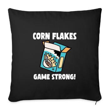 Corn Flakes Game Strong - Sofakissenbezug 45 x 45 cm - Schwarz - Vorne