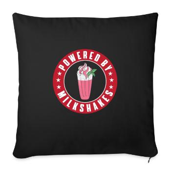 Propulsé par des milkshakes - Housse de coussin décorative 45 x 45 cm - noir - Devant