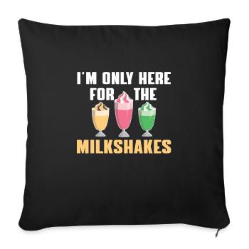 Milkshakes T-Shirt - Housse de coussin décorative 45 x 45 cm - noir - Devant