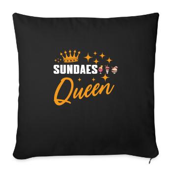 Reine du sundae - Housse de coussin décorative 45 x 45 cm - noir - Devant