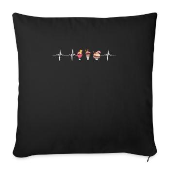 Sundae Heartbeat - Housse de coussin décorative 45 x 45 cm - noir - Devant