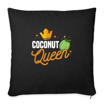 Coconut Queen - Sofa pillowcase 17,3'' x 17,3'' (45 x 45 cm) - black - Front