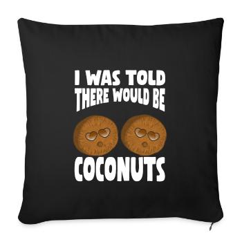 Funny Coconut Shirt - Sofa pillowcase 17,3'' x 17,3'' (45 x 45 cm) - black - Front