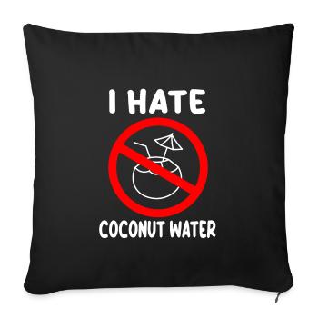Je déteste l’eau de - Housse de coussin décorative 45 x 45 cm - noir - Devant
