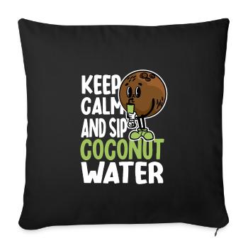 Humour à l’eau de - Housse de coussin décorative 45 x 45 cm - noir - Devant