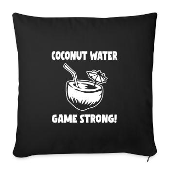 Jeu d’eau de fort - Housse de coussin décorative 45 x 45 cm - noir - Devant