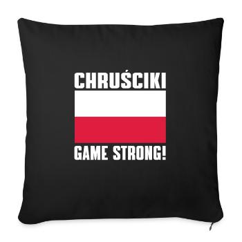 Chrusciki Jeu Fort - Housse de coussin décorative 45 x 45 cm - noir - Devant