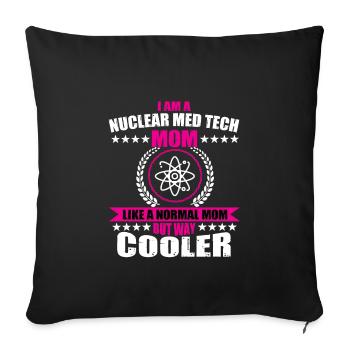 Maman technologue en médecine nucléaire - Housse de coussin décorative 45 x 45 cm - noir - Devant