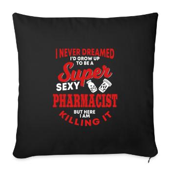 Pharmacist - Sofa pillowcase 17,3'' x 17,3'' (45 x 45 cm) - black - Front