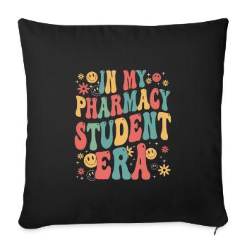 Pharmacy student - Sofa pillowcase 17,3'' x 17,3'' (45 x 45 cm) - black - Front