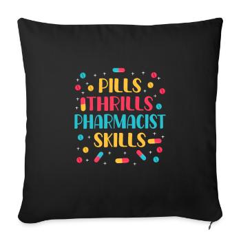 Conception drôle d’apothicaire - Housse de coussin décorative 45 x 45 cm - noir - Devant