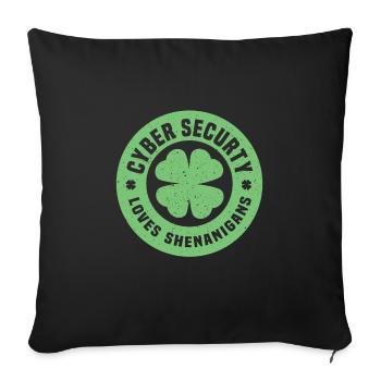 Cyber Security St. Patrick's Day - Sofa pillowcase 17,3'' x 17,3'' (45 x 45 cm) - black - Front