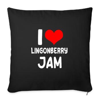 J’adore la confiture de canneberges - Housse de coussin décorative 45 x 45 cm - noir - Devant