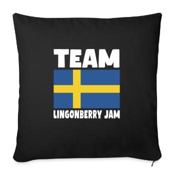 Cranberry Jam Team - Sofa pillowcase 17,3'' x 17,3'' (45 x 45 cm) - black - Front