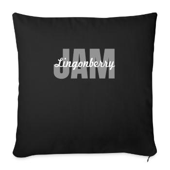 FoodlingCranberry jam - Sofa pillowcase 17,3'' x 17,3'' (45 x 45 cm) - black - Front