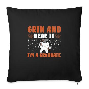 Graduation Ceremony for Dental Students - Sofa pillowcase 17,3'' x 17,3'' (45 x 45 cm) - black - Front