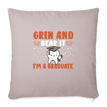 Cérémonie de remise des diplômes pour les étudiants en médecine dentaire - Housse de coussin décorative 45 x 45 cm - taupe clair - Devant