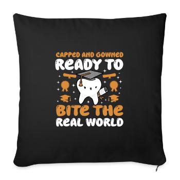 Dentistry Student - Sofa pillowcase 17,3'' x 17,3'' (45 x 45 cm) - black - Front