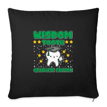 Graduation Outfit for Dentistry Students - Sofa pillowcase 17,3'' x 17,3'' (45 x 45 cm) - black - Front