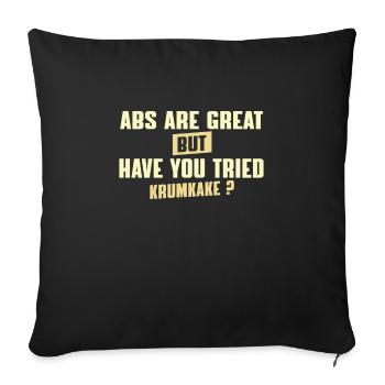 Funny Krumkake Saying - Sofa pillowcase 17,3'' x 17,3'' (45 x 45 cm) - black - Front