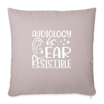 L’audiologie est résistante à l’oreille - Housse de coussin décorative 45 x 45 cm - taupe clair - Devant