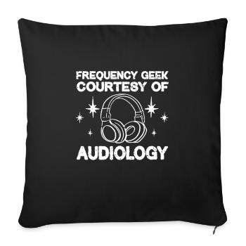 Audiology - Sofa pillowcase 17,3'' x 17,3'' (45 x 45 cm) - black - Front