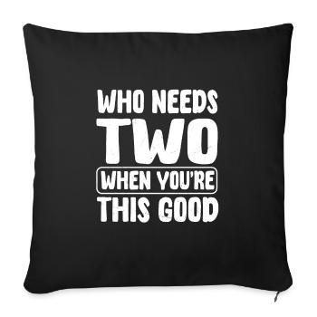 Funny T-shirt For Arm Amputees - Sofa pillowcase 17,3'' x 17,3'' (45 x 45 cm) - black - Front