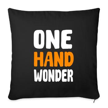 Hand amputee - Sofa pillowcase 17,3'' x 17,3'' (45 x 45 cm) - black - Front