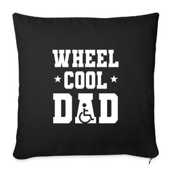 Funny Wheelchair Dad Gift - Sofa pillowcase 17,3'' x 17,3'' (45 x 45 cm) - black - Front