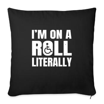Wheelchair - Sofa pillowcase 17,3'' x 17,3'' (45 x 45 cm) - black - Front