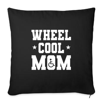Funny Gift for Wheelchair Mom - Sofa pillowcase 17,3'' x 17,3'' (45 x 45 cm) - black - Front