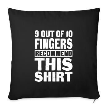 Finger amputee 9 out of 10 - Sofa pillowcase 17,3'' x 17,3'' (45 x 45 cm) - black - Front