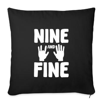 Finger Amputee Nine And Fine - Sofa pillowcase 17,3'' x 17,3'' (45 x 45 cm) - black - Front