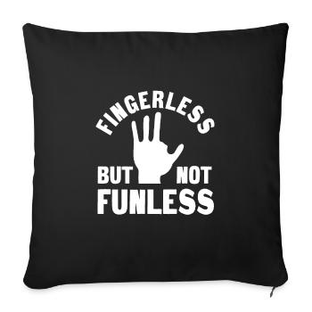 Du plaisir pour les amputés des doigts - Housse de coussin décorative 45 x 45 cm - noir - Devant
