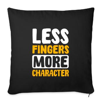 Finger amputees - Sofa pillowcase 17,3'' x 17,3'' (45 x 45 cm) - black - Front