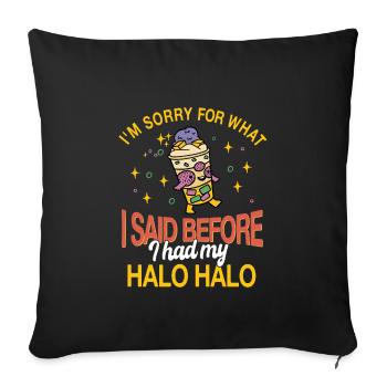 Funny Halo Halo Humor - Sofa pillowcase 17,3'' x 17,3'' (45 x 45 cm) - black - Front