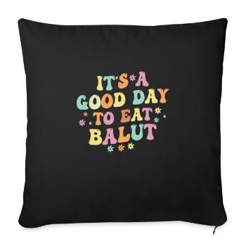 Nourriture Balut - Housse de coussin décorative 45 x 45 cm - noir - Devant