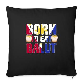 Filipino Balut Lover - Sofa pillowcase 17,3'' x 17,3'' (45 x 45 cm) - black - Front