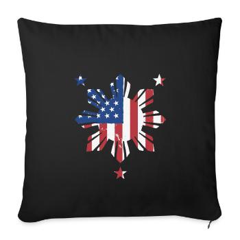pFilipino American Design - Sofa pillowcase 17,3'' x 17,3'' (45 x 45 cm) - black - Front