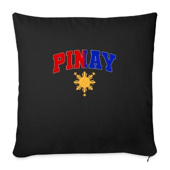 Filipina – Pinay - Sofakissenbezug 45 x 45 cm - Schwarz - Vorne
