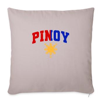 Filipino – Pinoy - Sofa pillowcase 17,3'' x 17,3'' (45 x 45 cm) - light taupe - Front