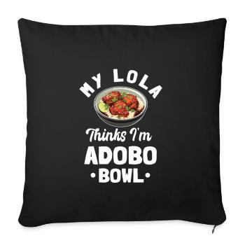Adobo Bowl Lola - Sofa pillowcase 17,3'' x 17,3'' (45 x 45 cm) - black - Front