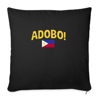 Philippinische Adobo Fahne Design - Sofakissenbezug 45 x 45 cm - Schwarz - Vorne