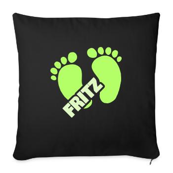 Gift for Fritz - Sofa pillowcase 17,3'' x 17,3'' (45 x 45 cm) - black - Front