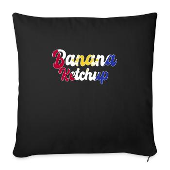 Banana Ketchup In Filipino Colors - Sofa pillowcase 17,3'' x 17,3'' (45 x 45 cm) - black - Front