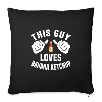 Banana Ketchup Type - Sofa pillowcase 17,3'' x 17,3'' (45 x 45 cm) - black - Front